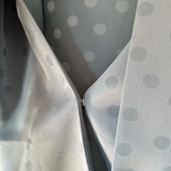 NWT Favorite Daughter The Joan Neck Tie Blouse Jacquard BLUE L - Picture 10 of 15